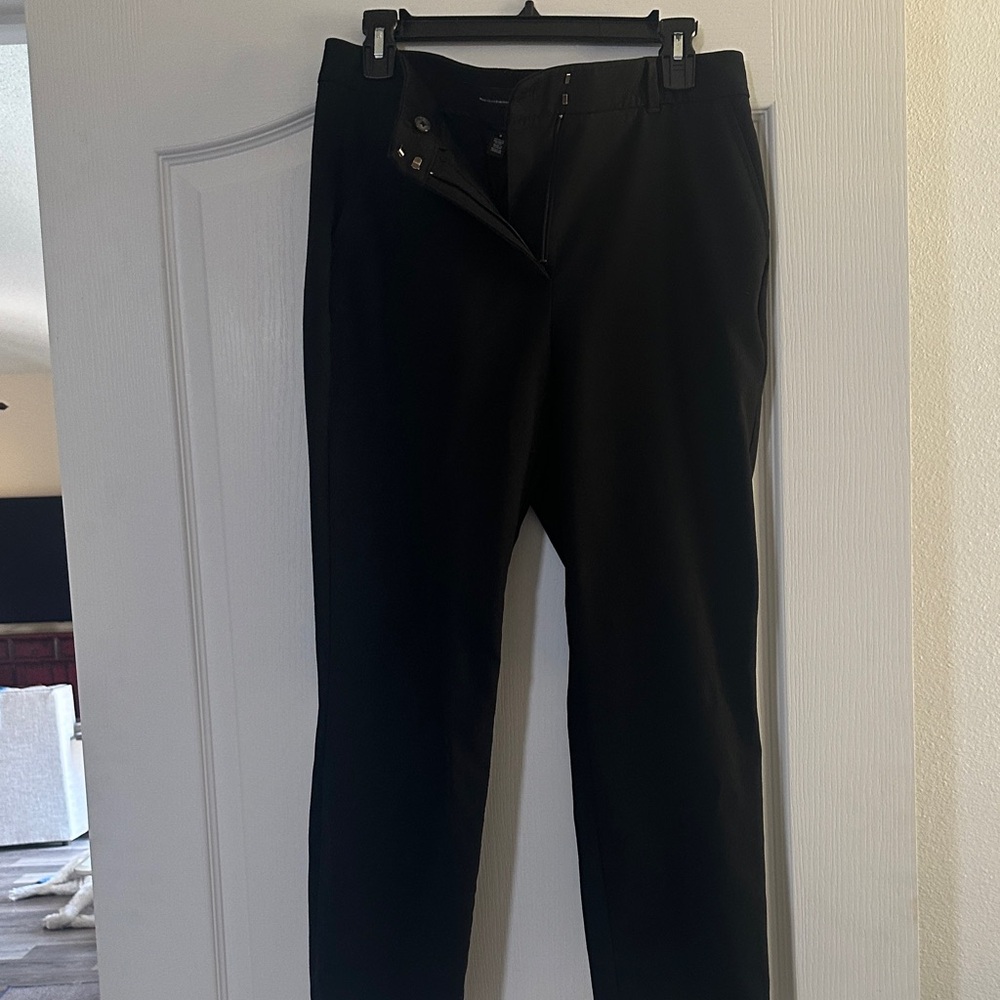 White House Black Market Women's Black Straight Leg Pants